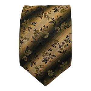 Kenzo Homme Green Floral Silk Tie Italy 60"/ 3.7"… - image 1